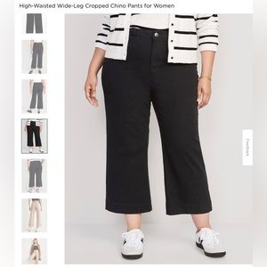 Old Navy High-Waisted Wide Leg Cropped Chino Pant. Size 26. NWT.